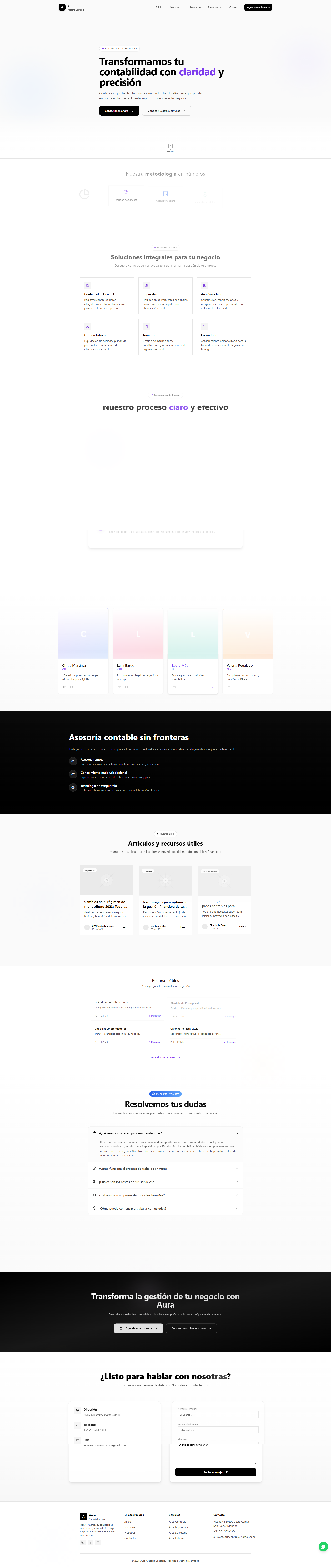 Desarrollo Web para Aura Asesorías – Estudio Contable